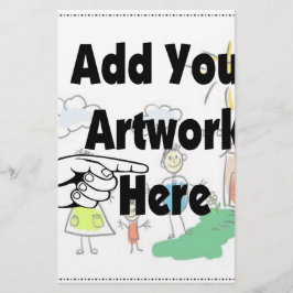 Fügen Sie Ihr eigenes Artwork oder Kinderwerk für  Briefpapier