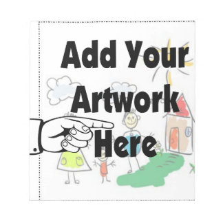 Fügen Sie Ihr eigenes Artwork oder Kinderwerk für  Notizblock