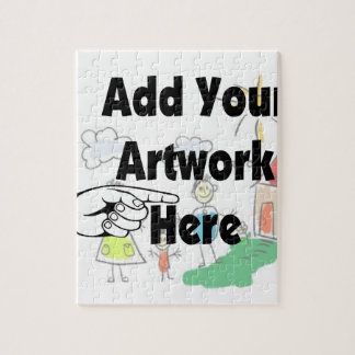 Fügen Sie Ihr eigenes Artwork oder Kinderwerk für Puzzle