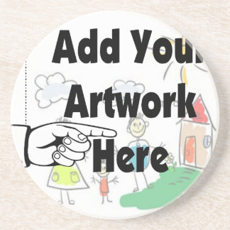 Fügen Sie Ihr eigenes Artwork oder Kinderwerk für  Sandstein Untersetzer