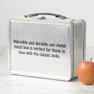 Fügen Sie Ihr eigenes Design hinzu 6” x 8” x 3” Ed Metall Brotdose