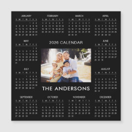 Fügen Sie Ihr eigenes Familienfoto 2026 Kalender | Magnetkarte