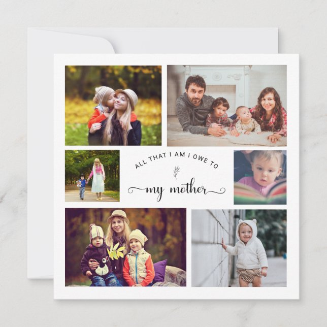 Fügen Sie Ihr eigenes Foto Collage Mother Best Mam (Vorderseite)