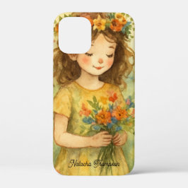 Fügen Sie Ihr eigenes Foto Happy Girl mit Blume Re Case-Mate iPhone Hülle