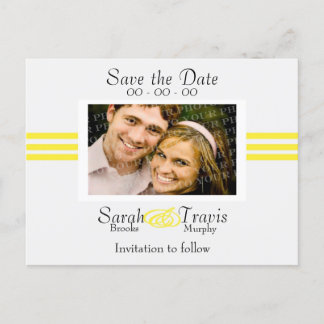 Fügen Sie Ihr eigenes Foto hinzu - Gelb Ankündigungspostkarte