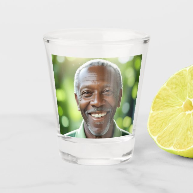 Fügen Sie Ihr eigenes Foto hinzu Schnapsglas (Vorderseite)