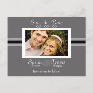 Fügen Sie Ihr eigenes Foto hinzu - Silber Ankündigungspostkarte
