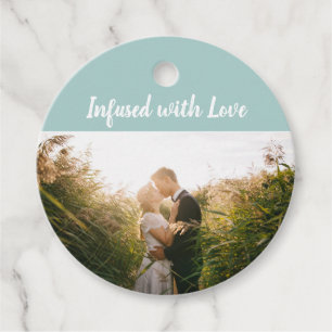 Fügen Sie Ihr eigenes Foto Hochzeit mit Liebe infu Geschenkanhänger