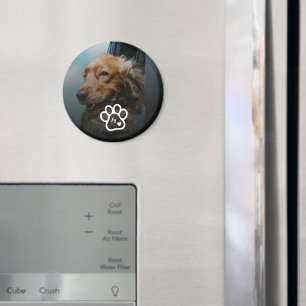 Fügen Sie Ihr eigenes Foto Hund Haustiere Monogram Magnet