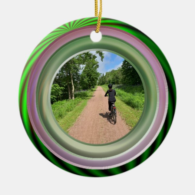 Fügen Sie Ihr eigenes Foto Keramik Ornament (Vorne)