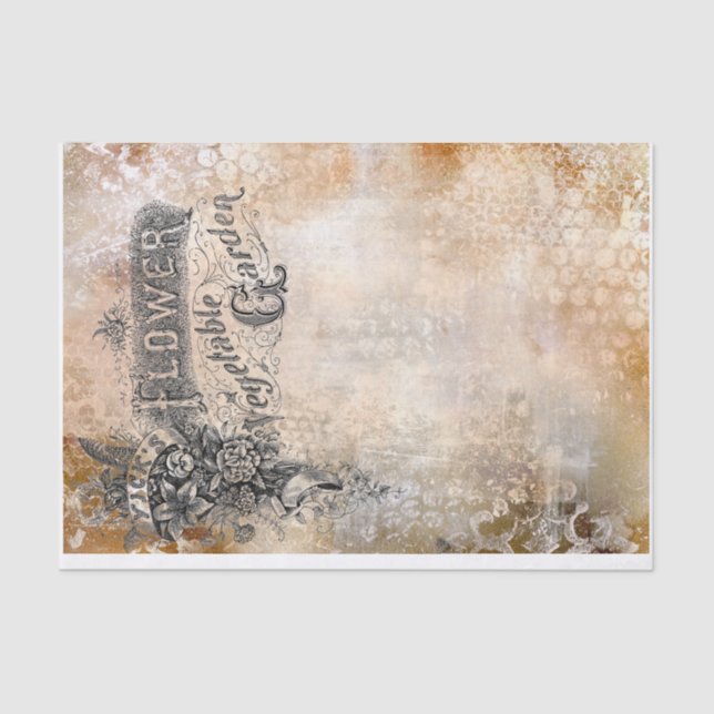 Fügen Sie Ihr eigenes Foto oder Wörterdecoupon hin Seidenpapier (Vorderseite)