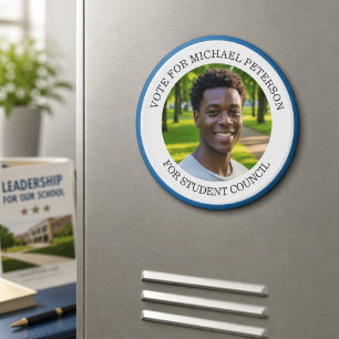 Fügen Sie Ihr eigenes Foto und den Titel der Wahlk Magnet
