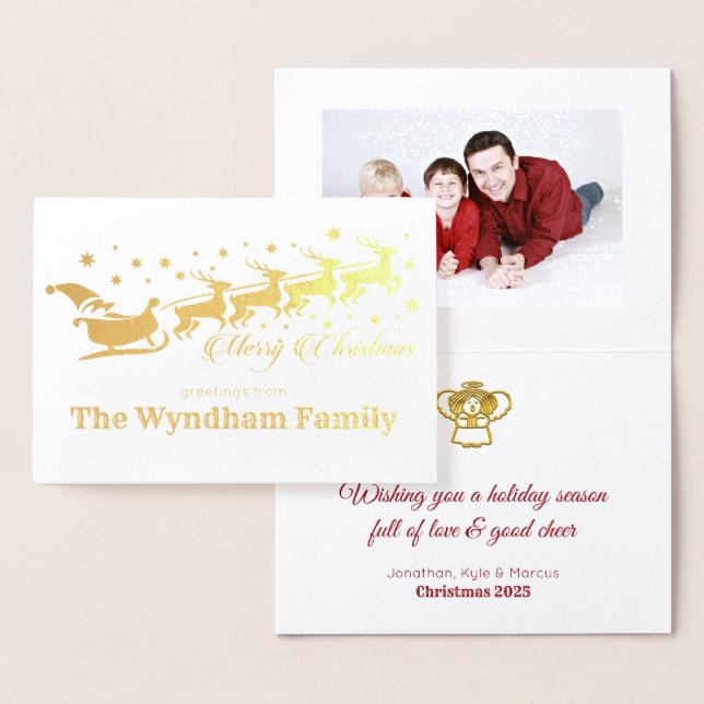 Fügen Sie Ihr eigenes Foto Weihnachten Weihnachtsm Folienkarte (Anzeige)