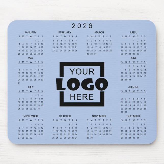 Fügen Sie Ihr eigenes Geschäft-Logo 2026 Kalender  Mousepad (Vorne)
