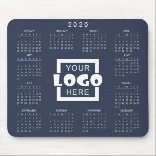 Fügen Sie Ihr eigenes Geschäft-Logo 2026 Kalender  Mousepad