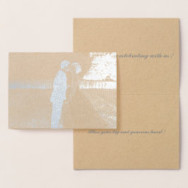 Fügen Sie Ihr eigenes Hochzeitssemble-Foto hinzu Folienkarte