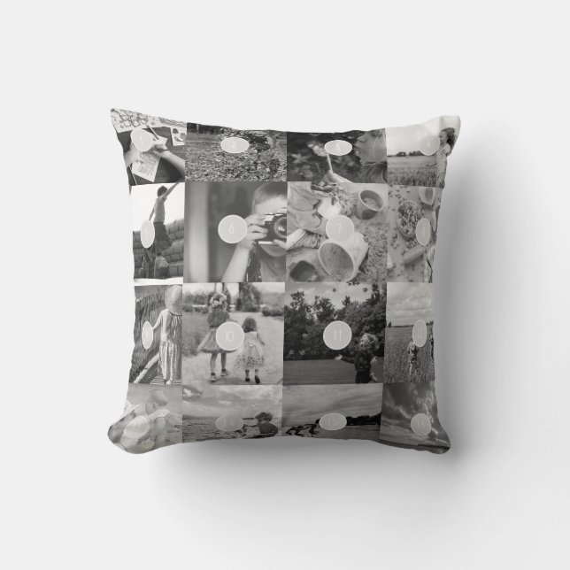 Fügen Sie Ihr eigenes, individualisierbares Collag Kissen (Vorderseite)