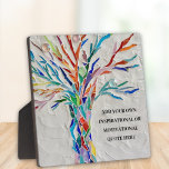 Fügen Sie Ihr eigenes inspirierendes Motivierend Z Fotoplatte<br><div class="desc">Diese einzigartige Plaque ist mit einem bunten Mosaikbaum des Lebens dekoriert. Fügen Sie Ihr ausgewähltes Angebot hinzu,  um es zu personalisieren. Klicken Sie auf Weitere Einstellungen,  um Schriftart,  Schriftart und Schriftart zu bearbeiten. Original Mosaik © Michele Davies.</div>