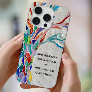 Fügen Sie Ihr eigenes inspirierendes Zitat hinzu iPhone 15 Pro Hülle