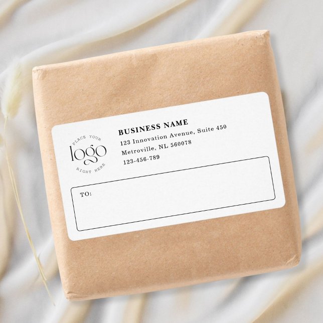 Fügen Sie Ihr eigenes Logo Benutzerdefiniertes Ges (custom personalized business logo shipping label)