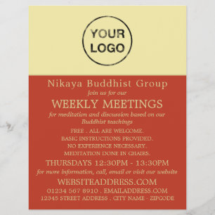 Fügen Sie Ihr eigenes Logo hinzu, Buddhismus, budd Flyer