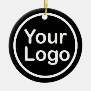 Fügen Sie Ihr eigenes Logo hinzu Schwarzer Hinte Keramik Ornament