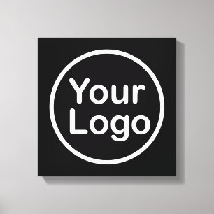 Fügen Sie Ihr eigenes Logo hinzu   Schwarzer Hinte Leinwanddruck