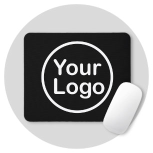 Fügen Sie Ihr eigenes Logo hinzu   Schwarzer Hinte Mousepad