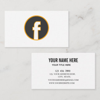 Fügen Sie Ihr eigenes Logo Kreis professionell wei Visitenkarte