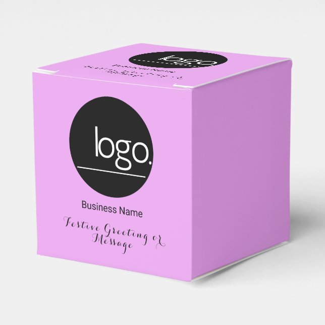 FÜGEN SIE IHR EIGENES LOGO LILA LAVENDER BUSINESS  GESCHENKSCHACHTEL (Vorderseite)