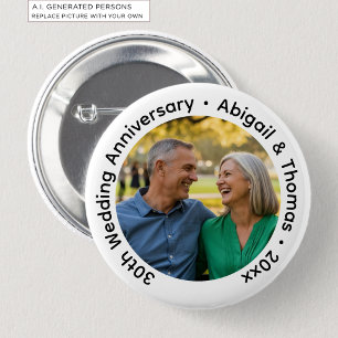 Fügen Sie Ihr eigenes Paar-Foto 30. Hochzeitstag h Button