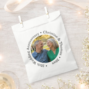 Fügen Sie Ihr eigenes Paar-Foto 35. Hochzeitstag h Geschenktütchen