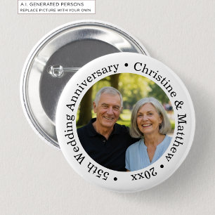 Fügen Sie Ihr eigenes Paar-Foto 55. Hochzeitstag h Button