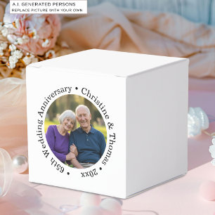 Fügen Sie Ihr eigenes Paar-Foto 65. Hochzeitstag h Geschenkschachtel