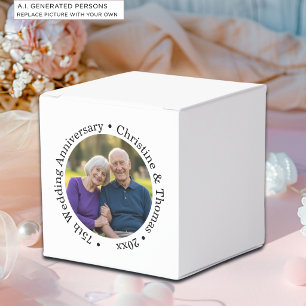 Fügen Sie Ihr eigenes Paar-Foto 75. Hochzeitstag h Geschenkschachtel