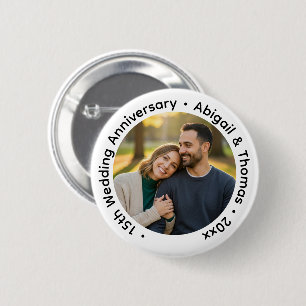 Fügen Sie Ihr eigenes Paar-Foto zum 15. Hochzeitst Button