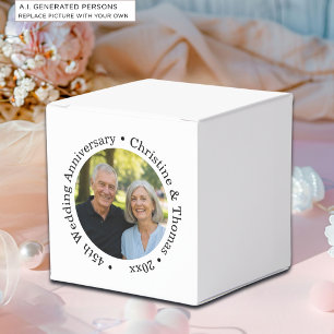 Fügen Sie Ihr eigenes Paar-Foto zum 45. Hochzeitst Geschenkschachtel