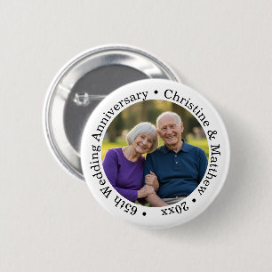 Fügen Sie Ihr eigenes Paar-Foto zum 65. Hochzeitst Button