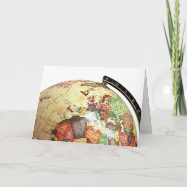 FÜGEN SIE IHR EIGENES TEXT-Globe HINZU Karte (Vorderseite)