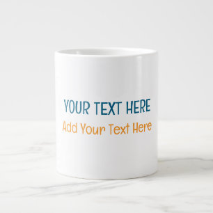 Fügen Sie Ihr eigenes Textslogan Minimalistisch Mo Jumbo-Tasse