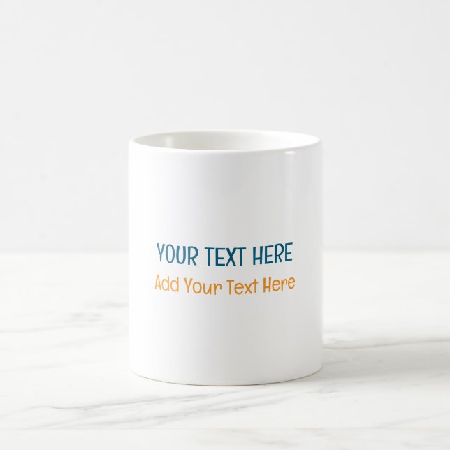 Fügen Sie Ihr eigenes Textslogan Minimalistisch Mo Kaffeetasse (Mittel)