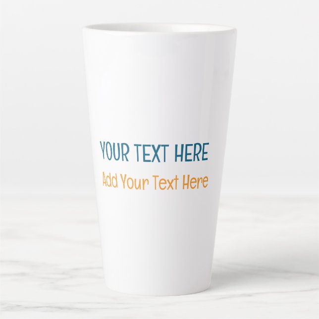 Fügen Sie Ihr eigenes Textslogan Minimalistisch Mo Milchtasse (Vorderseite)