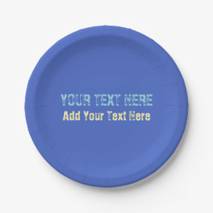 Fügen Sie Ihr eigenes Textslogan Minimalistisch Mo Pappteller