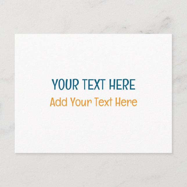 Fügen Sie Ihr eigenes Textslogan Minimalistisch Mo Postkarte (Vorderseite)