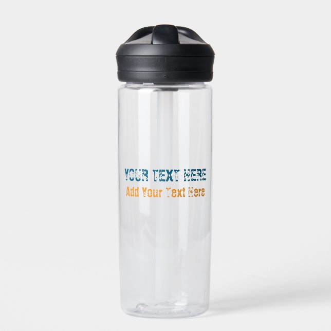 Fügen Sie Ihr eigenes Textslogan Minimalistisch Mo Trinkflasche (Vorderseite)