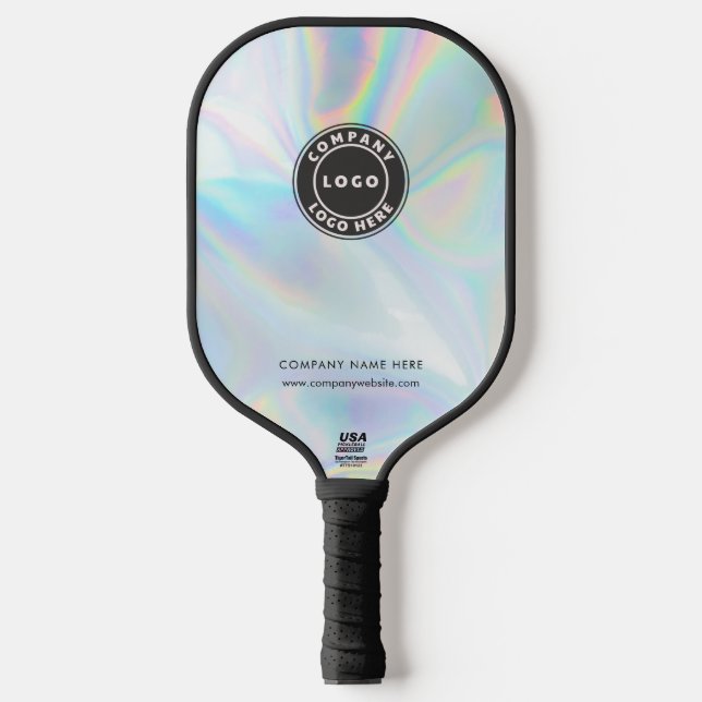 Fügen Sie Ihr Firmenlogo als Holografie-Mitarbeite Pickleball Schläger (Vorderseite)