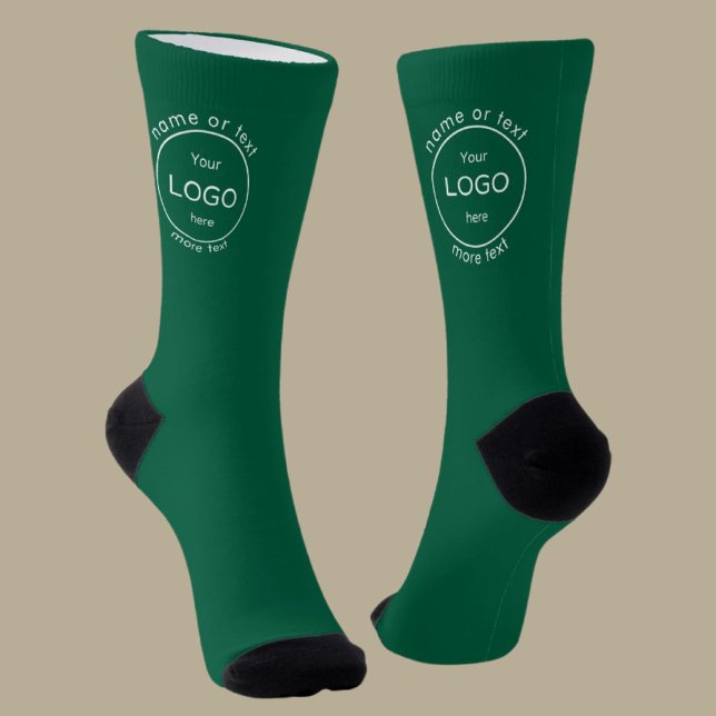 Fügen Sie Ihr Firmenlogo für Shop Grün hinzu Socken (Von Creator hochgeladen)