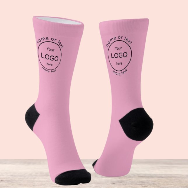 Fügen Sie Ihr Firmenlogo Geschäftsshop-Logo hellro Socken (Von Creator hochgeladen)
