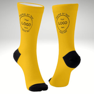 Fügen Sie Ihr Firmenlogo Geschäftsshop-Logo Promo- Socken
