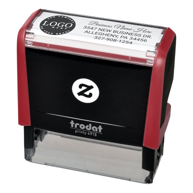 Fügen Sie Ihr Firmenlogo und Ihre Rücksendeadresse Permastempel (Produkt)